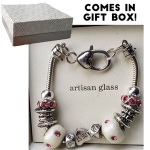 Best Mom Gift Charm Bracelet Artisan Silver Tone